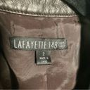 Lafayette 148  long leather trench coat belted chocolate brown spy 70's size 2 Photo 7