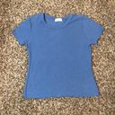 Full Tilt Essentials blue lettuce edge trim t-shirt Photo 0