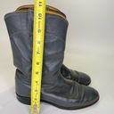 Justin Boots Justin Cowboy Boots Gray Vintage Roper Size 6 Western Round Toe 90s Rodeo Boot Photo 1