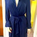 Banana Republic  XS Satin Robe Long Sleeve V-Neck Royal Blue Photo 0