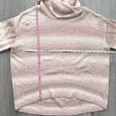 American Eagle NWOT  Super Soft Knit Striped Cowl Neck Sweater Pastel Pink Large Photo 7