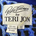 Teri Jon by Rickie Freeman Blue Wool Coat Dress Size 10 Photo 5