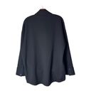 ZARA  Shirt Women Small Black Collared Button Down Oversized Boxy Shacket Outdoor Photo 3