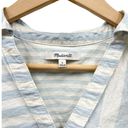 Madewell  Y-Neck Button-Up Shirt in Mixed Stripe size Small Photo 3