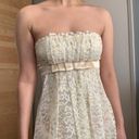 Strapless Bubble Hem Butter Yellow Lace Formal Dress Size 2 Photo 0