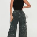 FashioNova Denim Cargo Pants Photo 2