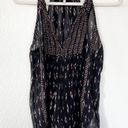 Joie  Tribal Print Ikat Sleeveless Silk Tank Top Photo 2