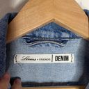 Lovers + Friends  Denim Brandon cropped raw edge hem denim jacket Imogene size XS Photo 10