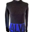 Calvin Klein  Heavyweight High Collared Tight Knit Sweater Logo Winter Fall Desig Photo 0