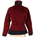 Eastern Mountain Sports  Womens Small Red Black Half Zip Pullover Fleece Sweater Photo 1