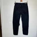 American Eagle black straight mom jeans size 6 long Photo 1