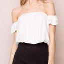 Brandy Melville  Becca White Off the Shoulders Top Blouse Photo 1