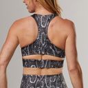 Beyond Yoga  Lux Print Snake Skin Sports Bra Cut Out Black Grey Photo 5