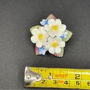 Vintage Bone China Painted Floral Arrangement Brooch Photo 3