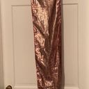 Oscar de la Renta Vintage  barbiecore pink gold foil long rectangular scarf Photo 9