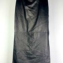 Design Lab Revolve Sold  Black Lamb Leather & Wool Long Wrap Skirt Photo 0