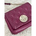 Kate Spade  Astor Court Naomi Quilted Red Purple Leather Crossbody Shoulder Bag Photo 1