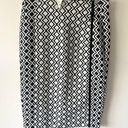 Lane Bryant NEW  16 Black White Print Textured Zip Pencil Skirt Career Knit Photo 0