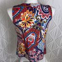 Nine West Women's Blouse Sleeveless Multicolor Floral Photo 3