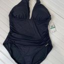 Michael Kors NWT  One Piece Bathing Suit Black Urban Gypsy High-Neck Swimsuit L Photo 0