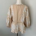 American Eagle  Yellow Floral Puff Sleeve Babydoll Blouse Size Small Photo 5