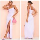 Pretty Little Thing  Lavender Square Neck High Slit Maxi / S NWOT Photo 1