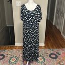 Draper James  Tammy T-Shirt Floral Dress In Magnolia Nassau Navy NWT Size Large Photo 3