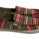 Sanuk  Women’s Sz 4 Multicolor Southwest Western Tribal Print Slip On Loafers Photo 5