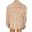 Chico's CHICO’s 100% Suede Leather jacket w/colorful embellishments. Size “3”=XL/16.VGUC Photo 5