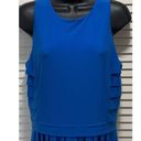 Ralph Lauren Lauren  Blue Tank Dress Pleated Flowy Size 10 Banded Waist Photo 1