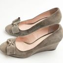 Kate Spade  New York Whitlee Portabella Suede Leather Bow Wedges, Size 10 Photo 11