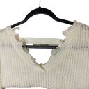 The Moon  & Madison Women's Striped Distressed‎ V-Neck Pullover Sweater Size XS Photo 4