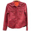 Polo  JEANS CO. Rare Vintage Red Plaid Flannel Snap-Front Western Shirt, M EUC Photo 0