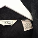 L.L.Bean  Black Faux Suede Grey Fur Lined Trim Penny Lane Jacket Small Photo 6