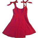 Cinq à Sept Cinq a Sept Jeanette Red Tie Shoulder Flare Mini Dress Size 4 NWT Photo 9