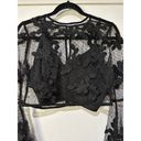 Endless Rose  Black Floral Lace Crop Top & Camisole Set Size Medium NWT 2 Pieces Photo 2