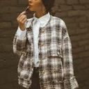 ZARA  Plaid Tweed Jacket Blogger Favorite Cropped Blazer Ballloon Sleeve Photo 11