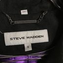 Steve Madden  | Black Wool Blend Double Breasted Car Peacoat S Photo 3