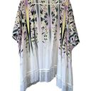 Victoria's Secret  Kimono M/L Open Front Fringe Wide Sleeve Geometric Photo 0