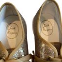 Jack Rogers  Carter Glitter Sneakers Metallic Gold Lace Up Sparkle Photo 9