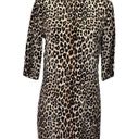 Equipment  Femme Womens Aubrey Dress Leopard Print Silk Shift 3/4 Sleeves Size XS Photo 0