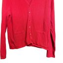 Carlisle  Cardigan Womens Extra Large XL Red Button Pockets Stretch Sweater Photo 3