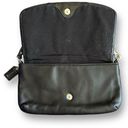 Coach  F48245 Leather Large Flap Wristlet Clutch Convertible Purse in Black Photo 4