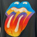 Anvil Vintage Rolling Stones Band Cropped fringe knotted T-shirt size XL Photo 3