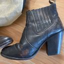 FREEBIRD by Steven Morgan Ankle Boots Black Burnished Distressed Leather Photo 8