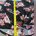 Acting Pro  Women's Gray Pink Floral Print Flare Sleeve Tie Bottom Blouse Medium Photo 6