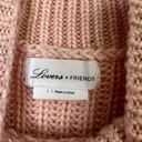 Lovers + Friends  Mockneck Cropped Loose Knit Pink Long Sleeve Wool Blend Sweater Photo 4