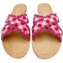 Draper James NIB  Piper Flat Sandals in Raspberry Pink Gingham Women's Size 8 Photo 7