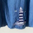 Krass&co Vintage 90s UM &  Nautical Lighthouse Embroidered Denim Mini Dress Photo 8