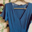 Lulus nwt  heart of marigold denim blue wrap maxi dress Photo 3